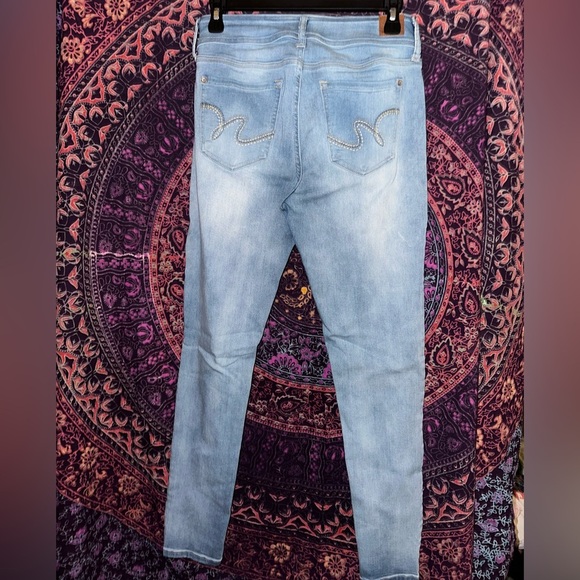 Wallflower Blue Skinny Jeans Classic Style - Picture 5 of 7